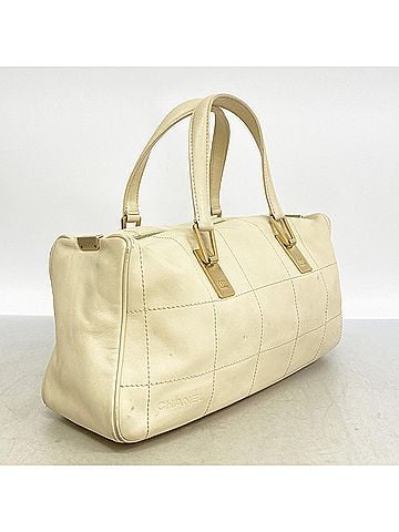 Chanel Chanel handbag, chocolate bar design, lambskin, ivory, women's, P3321602 (view 2)
