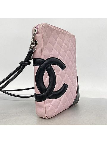 Chanel Chanel Cambon Lambskin Shoulder Bag, Pink &amp; Black, Women's, P3316134 (view 2)