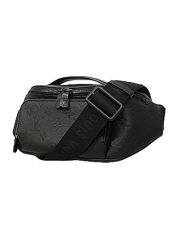 Louis Vuitton Louis Vuitton Monogram Shadow Rush Bum Bag M47058 Black Men's P3294159 (view 1)
