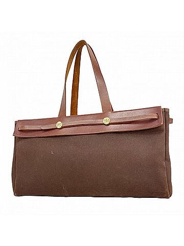 Hermès Hermes Herback Cabas MM Tote Bag, Toile Officier, Brown, ?F stamp, Men's/Women's, P3293998 (view 1)