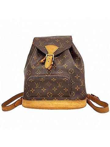 Louis Vuitton Louis Vuitton Monogram Montsouris MM Backpack, M51136, Brown, Women's, P3293995 (view 1)