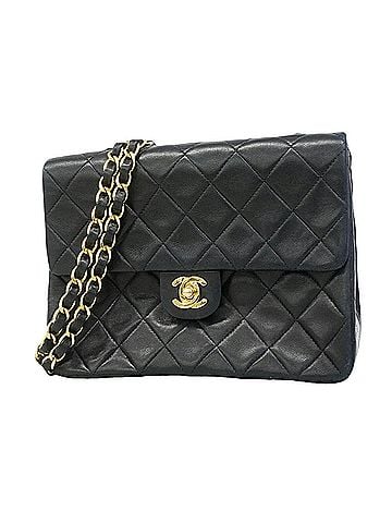 Chanel Chanel Matelassé Chain Shoulder Bag, Lambskin, Black, Women's, P3292432 (view 1)