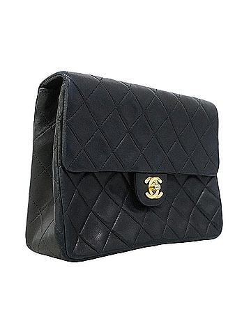 Chanel Chanel Matelassé Chain Shoulder Bag, Lambskin, Black, Women's, P3292432 (view 2)