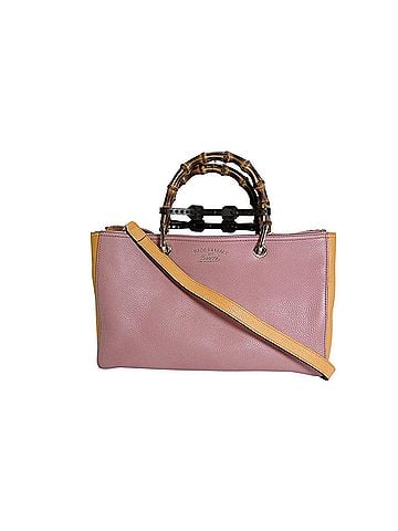 Gucci GUCCI handbag with strap, two-tone bamboo leather, 323660 pink (view 1)