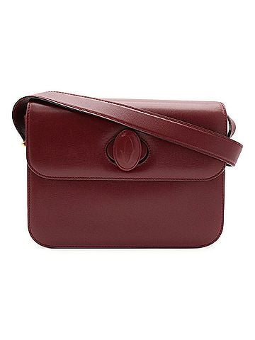 Cartier Cartier Must line de shoulder bag, leather, burgundy red. (view 1)