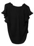 J.Crew 100% Polyester Black Short Sleeve Blouse Size S - photo 2