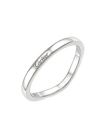 Cartier Cartier Ballerina Curve Ring, Size #52, 2mm wide, Platinum. (view 1)