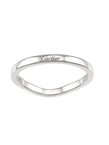Cartier Cartier Ballerina Curve Ring, Size #52, 2mm wide, Platinum. (view 2)