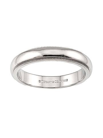 Tiffany & Co. Tiffany &amp; Co. Milgrain Band 1 Ring, 4mm wide, Platinum, Together Ring (view 2)