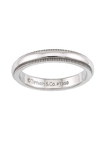 Tiffany & Co. Tiffany &amp; Co. Milgrain Ring, 3mm wide, Platinum, Together. (view 2)