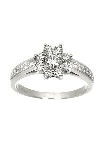 Tiffany & Co. Tiffany &amp; Co. Flora Ring, Diamond, Platinum, Flower Design, Diamond Ring (view 2)