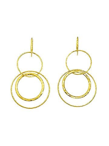 Tiffany & Co. Tiffany &amp; Co. Hammered Earrings, 18K Yellow Gold (750), Pierced Earrings (view 1)