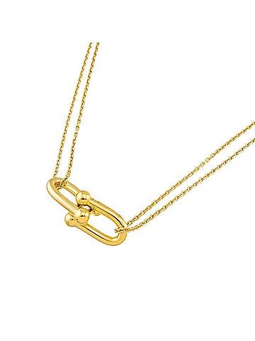 Tiffany & Co. Tiffany &amp; Co. Hardware Large Double Link Necklace 40cm 18K YG Yellow Gold 750 (view 1)