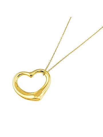 Tiffany & Co. Tiffany &amp; Co. Heart Necklace, 27mm wide, 45cm length, 18K Yellow Gold (750) Open Necklace (view 1)