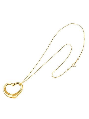 Tiffany & Co. Tiffany &amp; Co. Heart Necklace, 27mm wide, 45cm length, 18K Yellow Gold (750) Open Necklace (view 2)