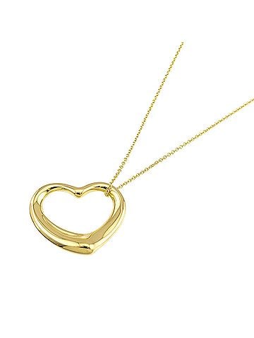 Tiffany & Co. Tiffany &amp; Co. Heart Necklace, 27.5mm wide, 45.5cm long, 18K YG Yellow Gold 750 Open Necklace (view 1)