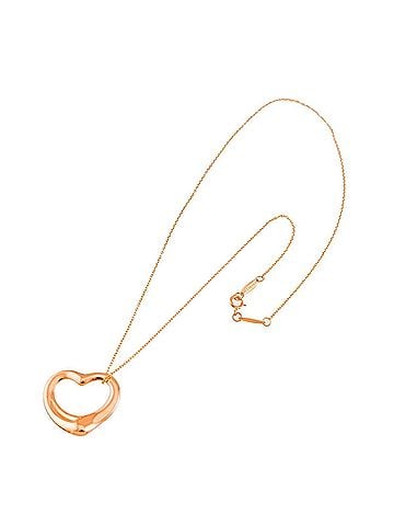 Tiffany & Co. Tiffany &amp; Co. Heart Necklace, 22.4mm wide, 40cm length, 18K PG (Pink Gold) 750 Open Necklace (view 2)