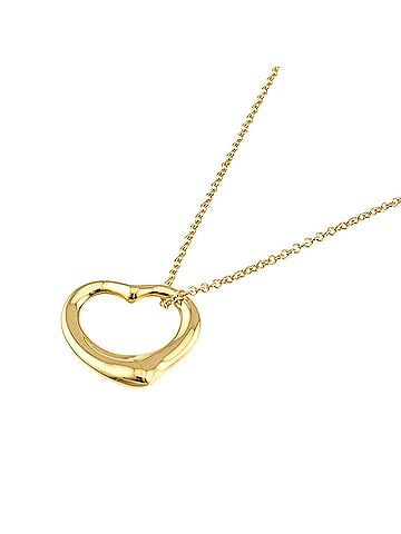 Tiffany & Co. Tiffany &amp; Co. Heart Necklace, 15mm wide, 40cm length, 18K Yellow Gold (750) Open Necklace (view 1)