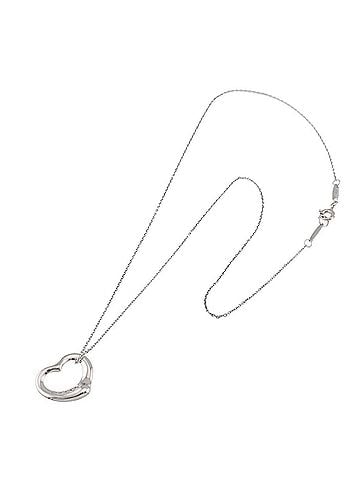 Tiffany & Co. Tiffany &amp; Co. Heart Diamond Necklace, 15.8mm wide, 40cm length, Platinum. (view 2)