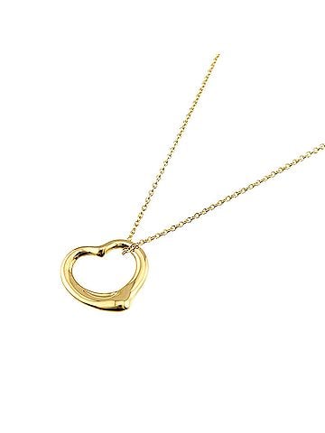 Tiffany & Co. Tiffany &amp; Co. Heart Necklace, 15.5mm wide, 40cm length, 18K Yellow Gold (750) Open Necklace (view 1)