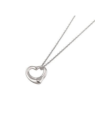 Tiffany & Co. Tiffany &amp; Co. Heart Necklace, 11mm wide, 40.5cm long, Platinum (Pt) (view 1)