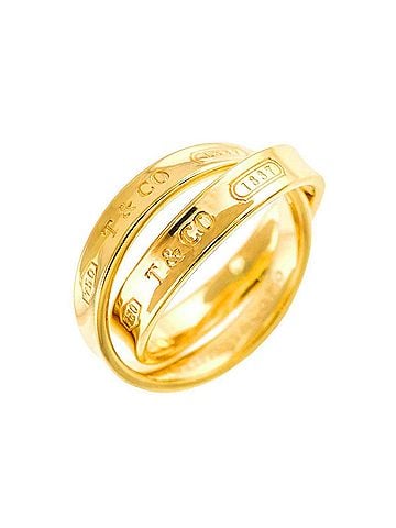 Tiffany & Co. Tiffany &amp; Co. 1837 Interlocking Ring, 18K Yellow Gold (750) (view 1)