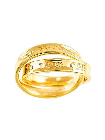 Tiffany & Co. Tiffany &amp; Co. 1837 Interlocking Ring, 18K Yellow Gold (750) (view 2)