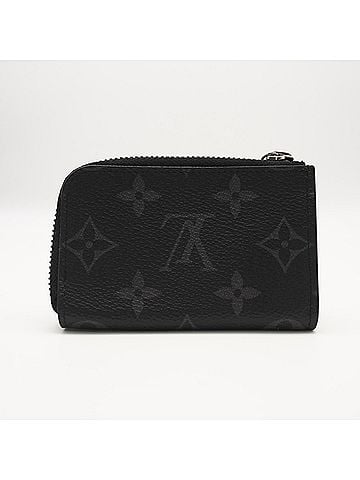 Louis Vuitton LOUIS VUITTON Monogram Eclipse Portemonnaie Jour M63536 Wallet/Coin Case Black Men's (view 2)
