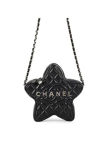Chanel Chanel Chain Shoulder Bag, Matelassé, Coco Mark, Star, Lambskin, AS4579, Black, Handbag, Women's, CHANEL (view 1)