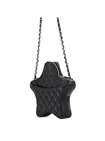 Chanel Chanel Chain Shoulder Bag, Matelassé, Coco Mark, Star, Lambskin, AS4579, Black, Handbag, Women's, CHANEL (view 2)