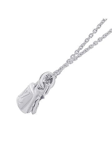 Louis Vuitton Louis Vuitton Pendant Lockit Necklace, 18K White Gold, Q93320. (LOUIS VUITTON pendant necklace) (view 2)