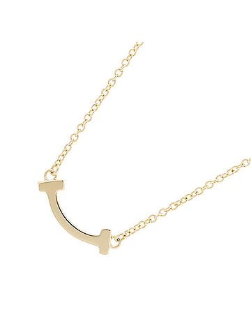 Tiffany & Co. Tiffany &amp; Co. T Smile Necklace, Mini Pendant, 18K Yellow Gold, 62617640. (view 1)