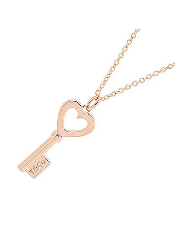 Tiffany & Co. Tiffany &amp; Co. Necklace, Heart Key Pendant, 18K Pink Gold. (view 1)