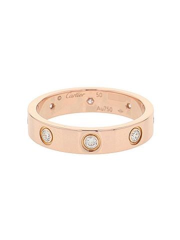 Cartier Cartier Love Ring SM (Small Model) with 8 Diamonds (0.19ct total) in 18K Pink Gold (B4050800). A diamonds. (view 1)