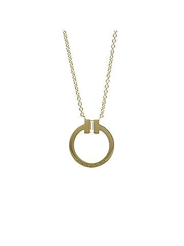Tiffany & Co. Tiffany Tiffany T Circle Diamond Necklace Yellow Gold (18K) Diamond Women,Men Fashion Pendant Necklace (Gold) (view 2)