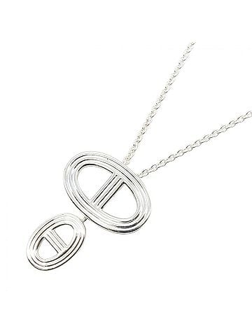 Hermès Hermes Chaine d'Ancre 24 Necklace, Sterling Silver 925, Women's Jewelry, Tone (view 1)