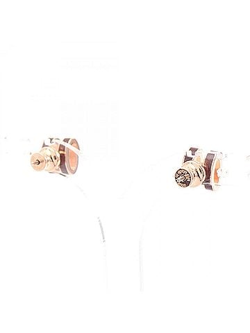 Hermès Hermes Mini Pop H Rouge Earrings, Gold Plated (GP), Women's, Gold/Bordeaux Tones (view 2)