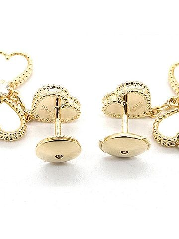 Van Cleef & Arpels Van Cleef &amp; Arpels Sweet Alhambra Effeage Mother of Pearl Earrings, 18K (Yellow Gold), Pearl, Women's, Gold/White Tones (view 2)