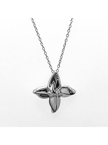 Tiffany & Co. TIFFANY&amp;Co. Poinsettia Necklace, SV925 Silver, Women's (view 2)