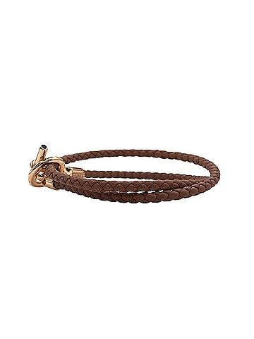 Hermès HERMES Glenan Double Tour Bracelet, Strand, Braided, Golden Rose Leather, Brown, Women's (view 2)