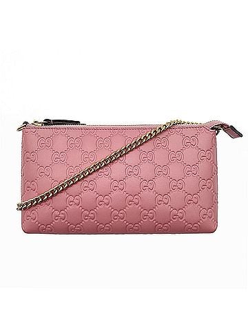Gucci GUCCI Chain Shoulder Mini Handbag Accessory Pouch Guccissima 428449 Leather Pink Women's (view 1)
