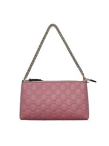 Gucci GUCCI Chain Shoulder Mini Handbag Accessory Pouch Guccissima 428449 Leather Pink Women's (view 2)
