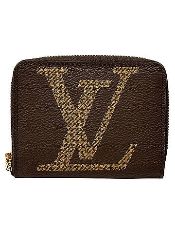 Louis Vuitton Louis Vuitton LOUIS VUITTON Monogram Giant Wallet for Women and Men, Brand Wallet/Coin Purse, Zippy Coin Brown, M69354, Round Zipper (view 1)