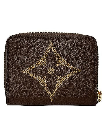 Louis Vuitton Louis Vuitton LOUIS VUITTON Monogram Giant Wallet for Women and Men, Brand Wallet/Coin Purse, Zippy Coin Brown, M69354, Round Zipper (view 2)