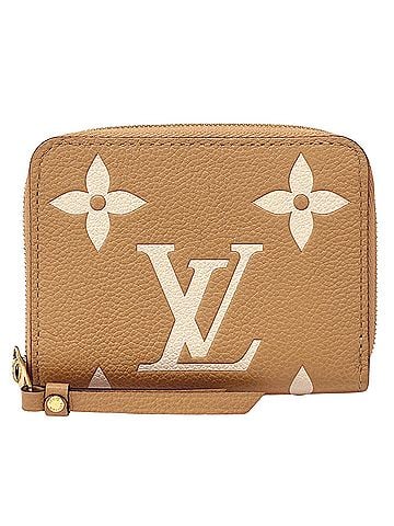 Louis Vuitton Louis Vuitton LOUIS VUITTON Bicolor Monogram Empreinte Women's Wallet/Coin Purse Zippy Coin Arizona x Cream Beige M14563 (view 1)