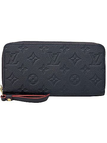 Louis Vuitton Louis Vuitton LOUIS VUITTON Monogram Empreinte Women's Long Wallet Zippy Marine Rouge Navy M62121 Round Zipper (view 1)