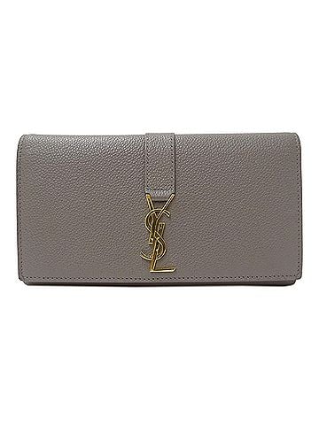 Saint Laurent Saint Laurent women's wallet, brand name, long leather, gray. (view 1)