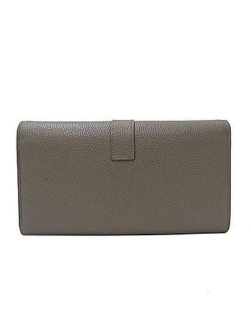 Saint Laurent Saint Laurent women's wallet, brand name, long leather, gray. (view 2)