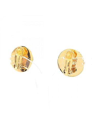 Hermès Hermes HERMES Sellier Earrings Jewelry GP (Gold Plated) Women's Gold Tone (view 2)