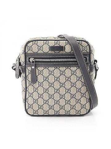 Gucci Gucci GG Supreme Shoulder Bag/Handbag, Coated Canvas and Leather, Women's, Beige/Navy, Item Number 233268 (view 1)